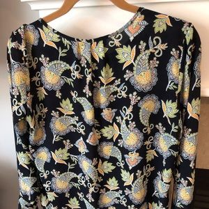 Loft blouse with bell sleeves